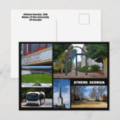 Carte Postale Vues d'Athens, Géorgie États-Unis (Devant / Derrière)