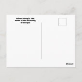 Carte Postale Vues d'Athens, Géorgie États-Unis (Dos)