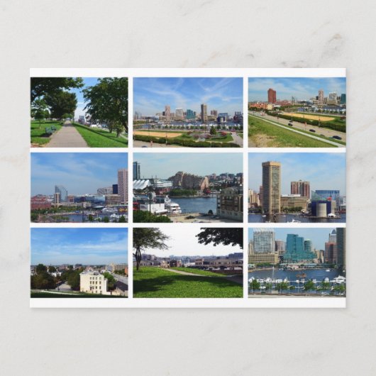 Carte Postale Vues de Baltimore (Devant)