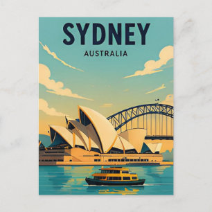 Carte Postale Vues du pont et de l'Opéra de Sydney en Australie
