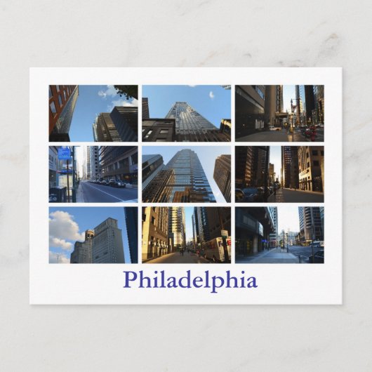 Carte Postale Vues sur Philadephia (Devant)