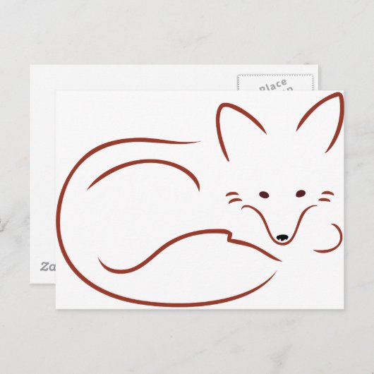 Carte Postale Vulpes Vulpes (Devant / Derrière)