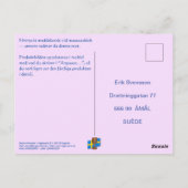 Carte Postale Vykort — Asher (Dos)