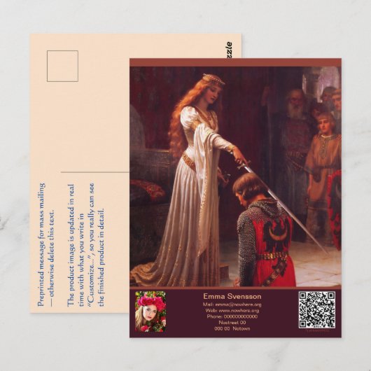 Carte Postale Vykort — Connect, Knight (Devant / Derrière)