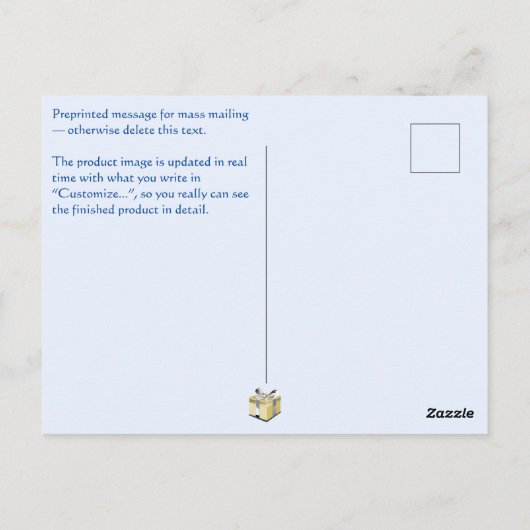 Carte Postale Vykort — Connect, Party (Dos)