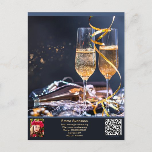 Carte Postale Vykort — Connect, Party (Devant)