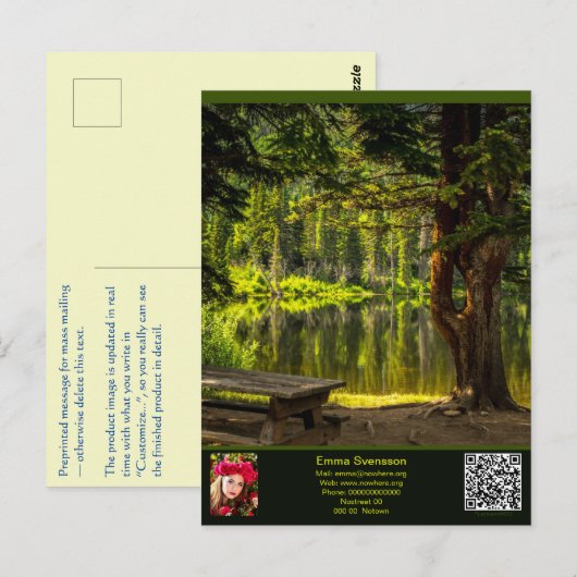 Carte Postale Vykort — Connect, Summer (Devant / Derrière)