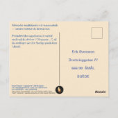 Carte Postale Vykort — Gustav Vasa (Dos)