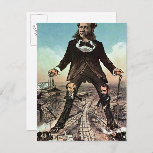 Carte Postale W.H. Vanderbilt comme un "colosse des routes" (Devant / Derrière)