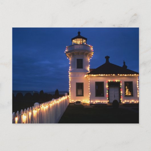 Carte Postale WA, Mukilteo, le phare de Mukilteo, établi 2 (Devant)
