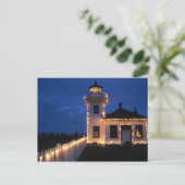 Carte Postale WA, Mukilteo, le phare de Mukilteo, établi 2 (Debout devant)