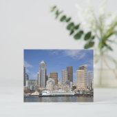 Carte Postale WA, Seattle, panorama de Seattle avec ferry (Debout devant)