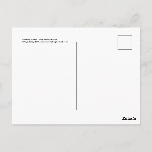 Carte postale Wabbit (Dos)