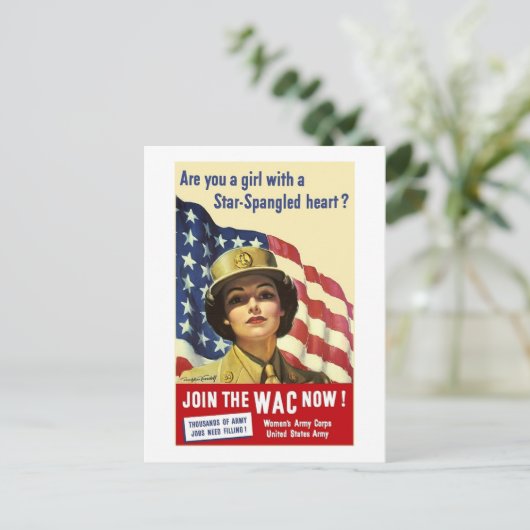 CARTE POSTALE WAC (Debout devant)