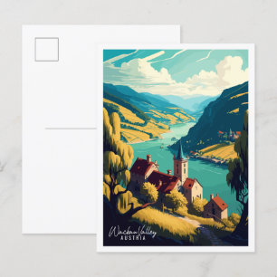 Carte Postale Wachau Valley Autriche illustration de voyage vint