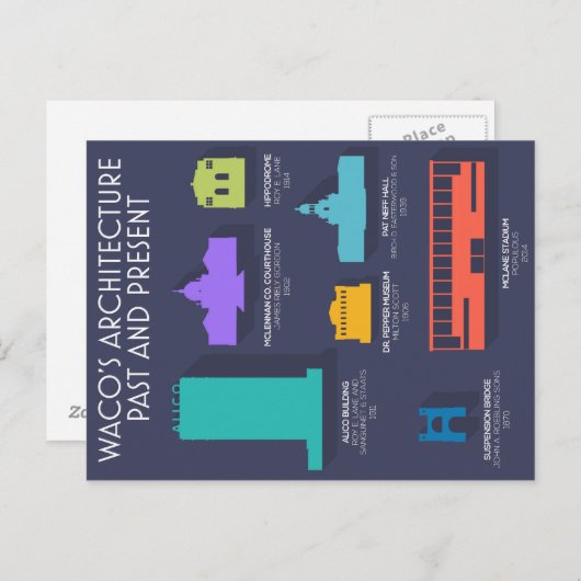 Carte postale Waco Architecture (Devant / Derrière)