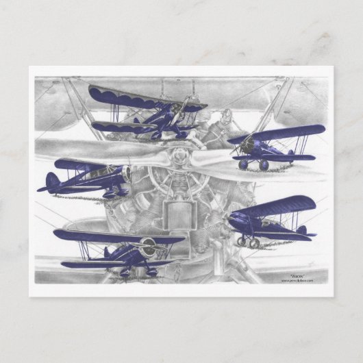 Carte Postale Waco biplane (Devant)