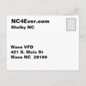 Carte postale Waco Firefighter (Dos)