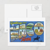 Carte Postale Waco, TexasScènes de grandes lettresWaco, TX (Devant / Derrière)