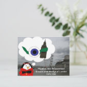 Carte Postale Waddles London Eye (Debout devant)