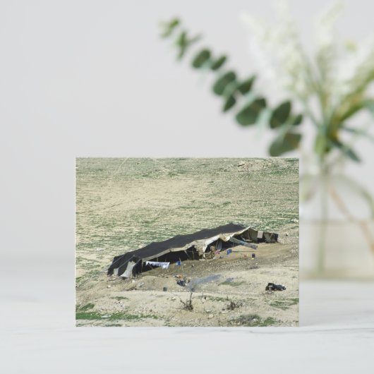 Carte Postale Wadi-Al-Hasa, tente bédouine, Jordanie (Debout devant)