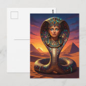Carte Postale Wadjet – Egyptian Cobra Goddess´7 (Devant / Derrière)
