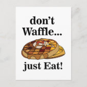 Carte Postale Waffle Dessert Nourriture Drôle (Devant)