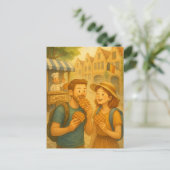 Carte Postale Waffle Moment en Belgique - Illustrated Travel Pos (Debout devant)