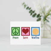 Carte Postale Waffles Peace Love (Debout devant)