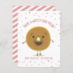 Carte Postale Waffley Good Friend Waffle Kid Classroom Valentine
