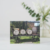 Carte Postale Wagon antique avec Barils de Bourbon (Debout devant)