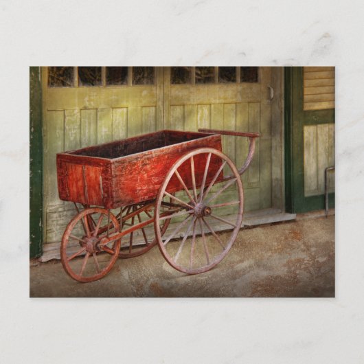 Carte Postale Wagon - Ce vieux wagon rouge (Devant)