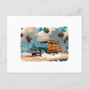 Carte Postale Wagon classique en bois