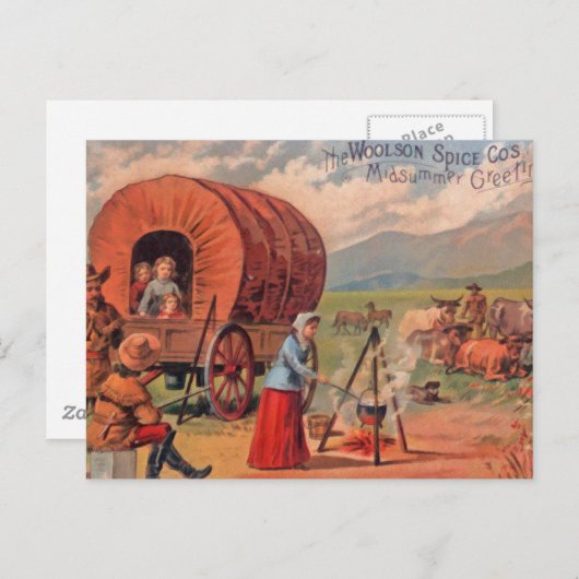 Carte Postale Wagon couvert (Devant / Derrière)