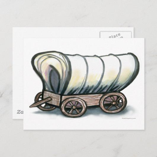 Carte Postale Wagon couvert (Devant / Derrière)