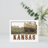 Carte Postale Wagon couvert du Kansas (Debout devant)