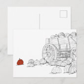 Carte Postale Wagon de patchs citrouille (Devant / Derrière)