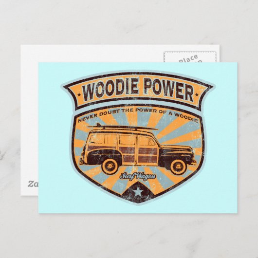 Carte Postale Wagon en bois (Devant / Derrière)