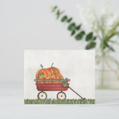 Carte Postale Wagon plein de Citrouilles (Debout devant)