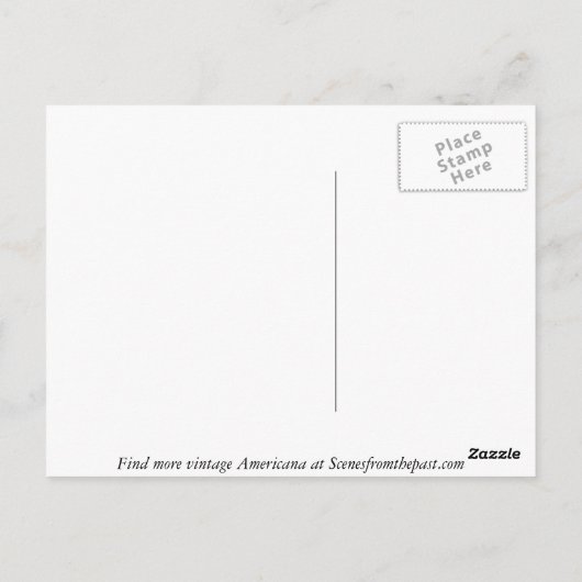 Carte Postale Wagon Train peinture vintage (Dos)