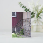 Carte Postale Wagon Wheel et Silo (Debout devant)