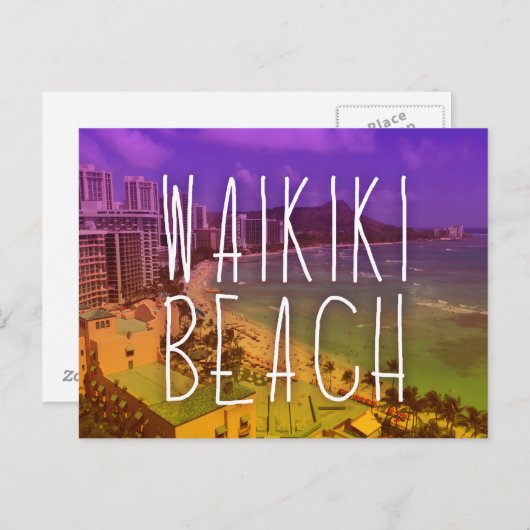 Carte postale Waikiki (Devant / Derrière)
