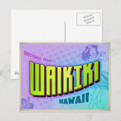 CARTE POSTALE WAIKIKI (Devant / Derrière)