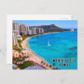 Carte Postale Waikiki Beach Hawaii (Devant / Derrière)