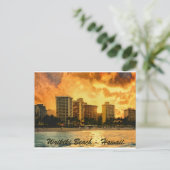 Carte postale Waikiki Beach Honolulu Hawaii (Debout devant)