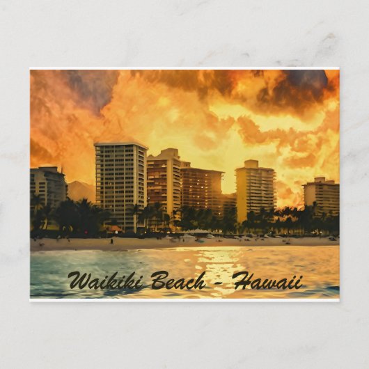 Carte postale Waikiki Beach Honolulu Hawaii (Devant)
