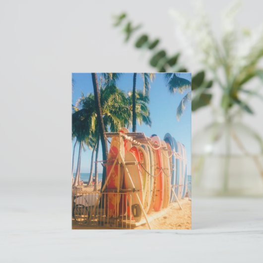 Carte Postale Waikiki Beach Surboards (Debout devant)