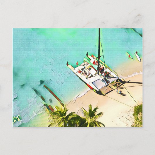 Carte postale Waikiki Catamaran (Devant)