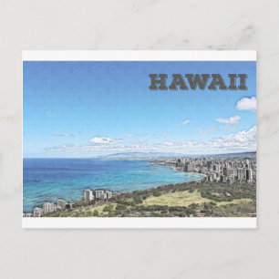 Carte Postale Waikiki, Hawaii