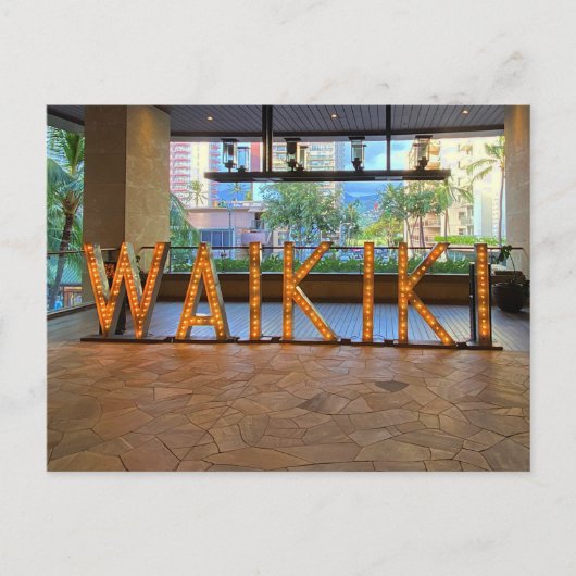Carte postale Waikiki Sign #1 (Devant)